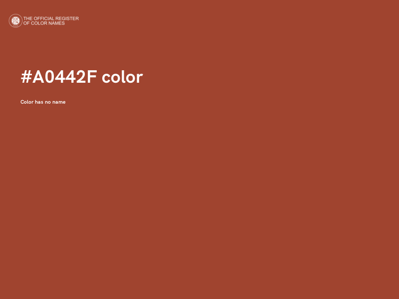 #A0442F color image