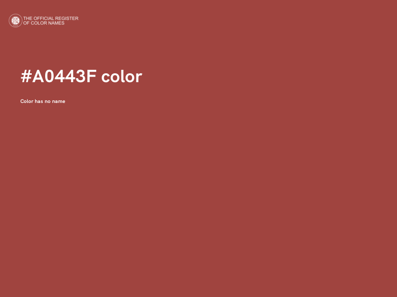 #A0443F color image