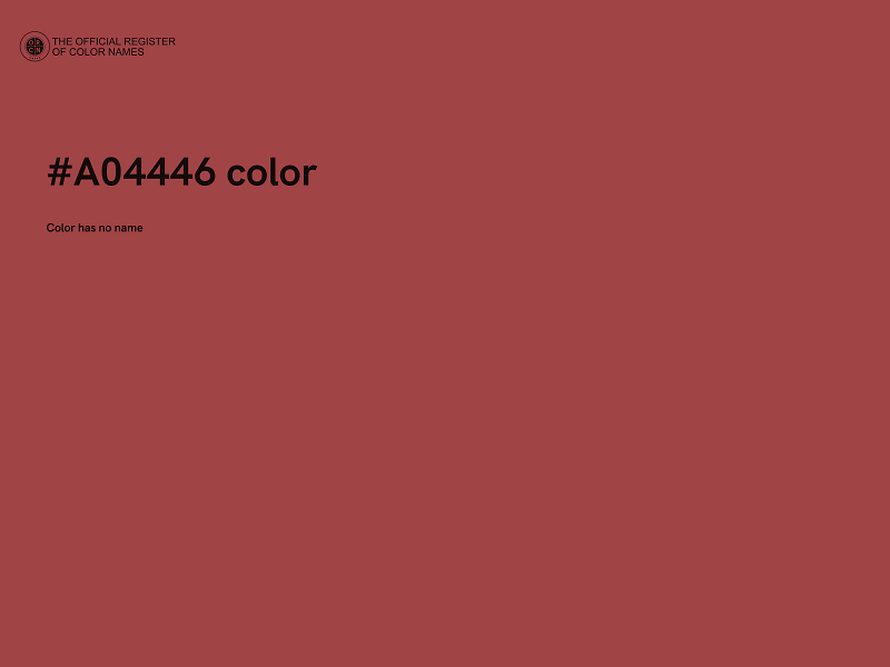 #A04446 color image