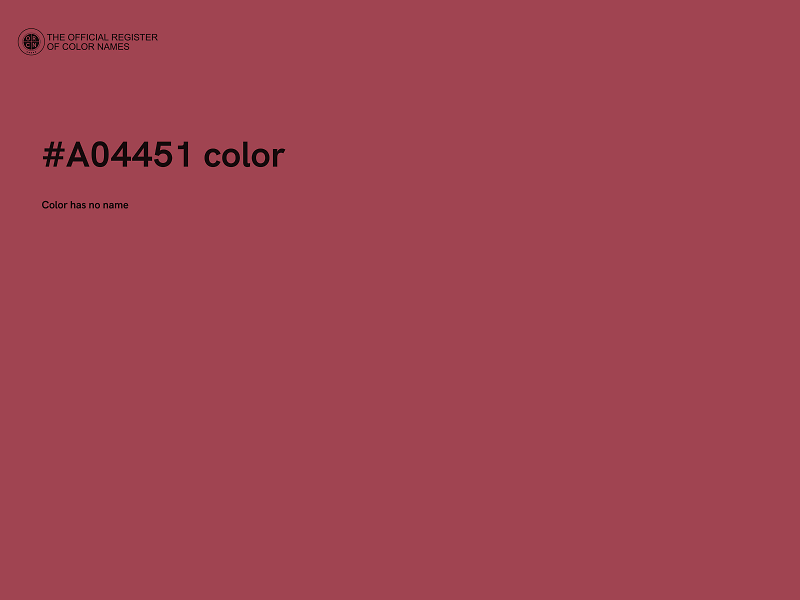 #A04451 color image