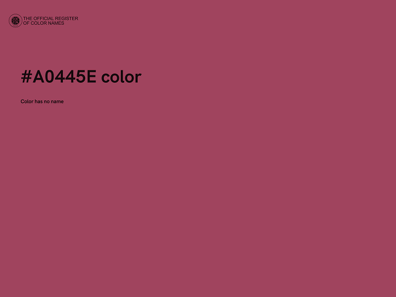 #A0445E color image