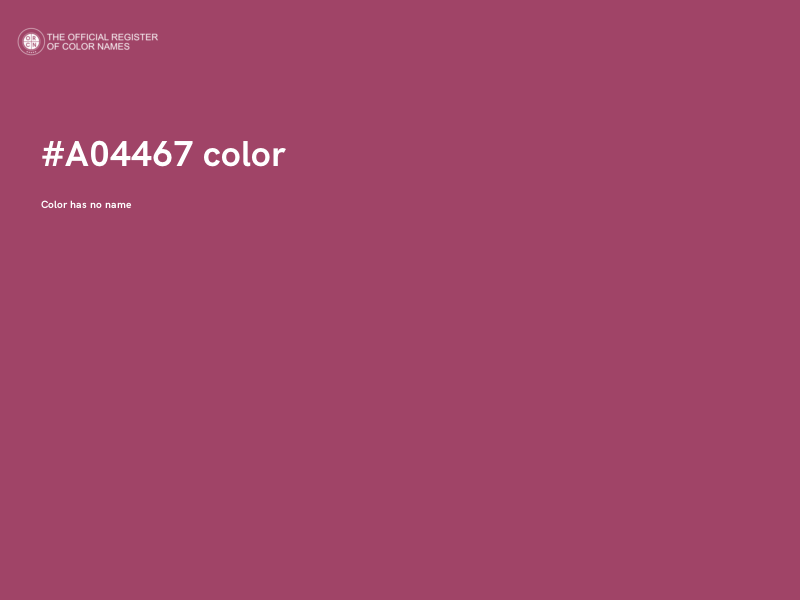 #A04467 color image