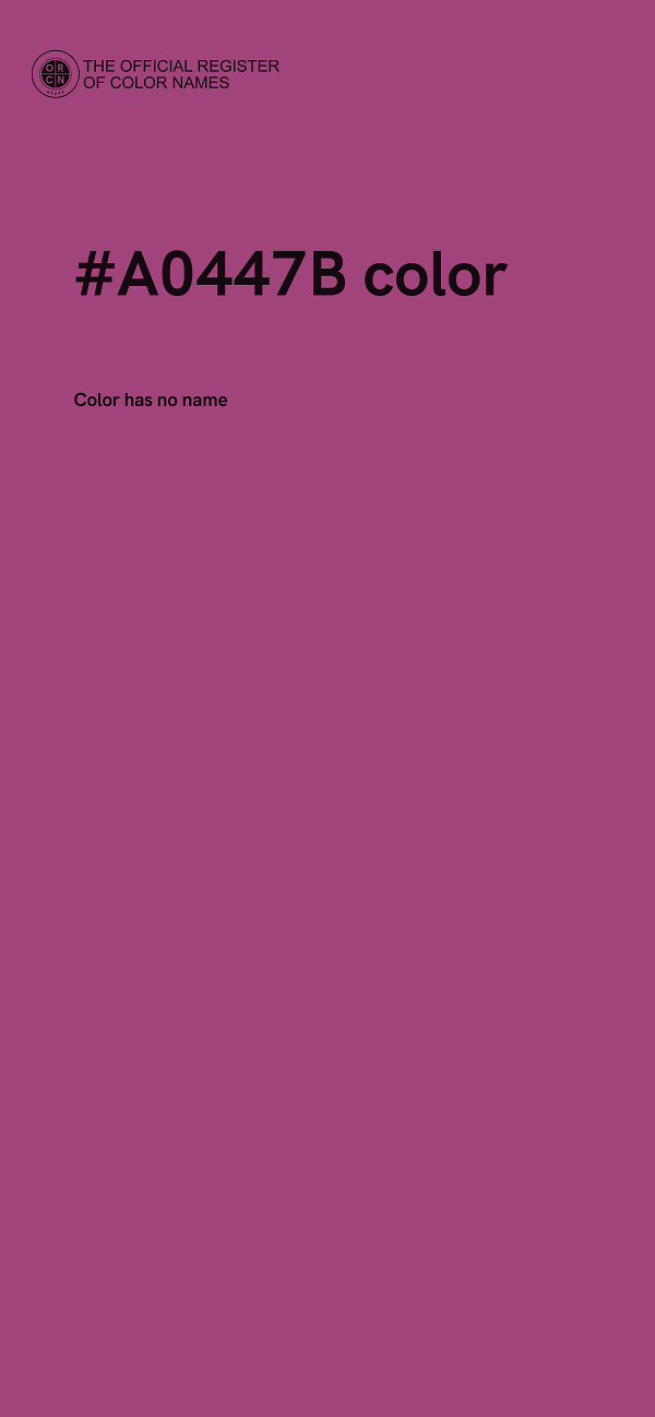 #A0447B color image