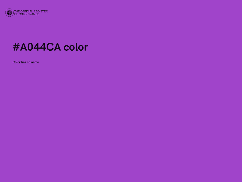 #A044CA color image