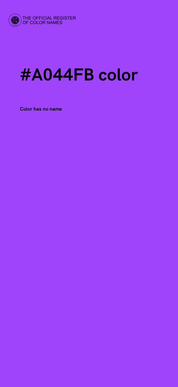 #A044FB color image