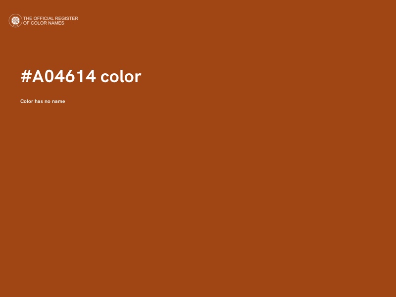 #A04614 color image