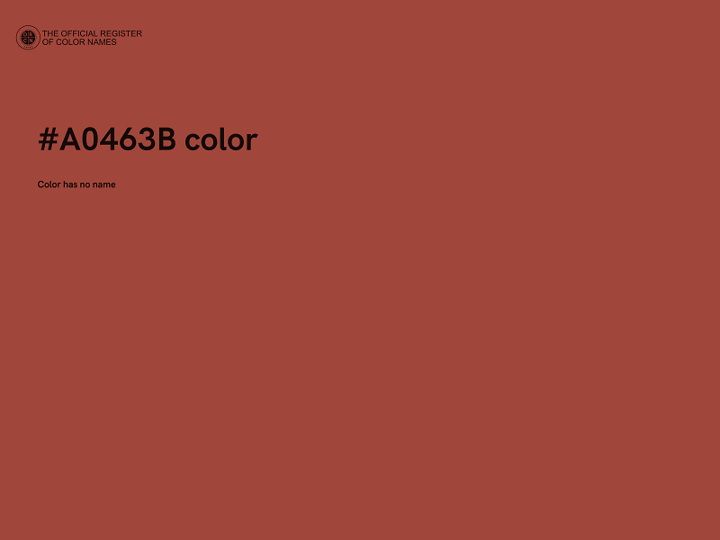 #A0463B color image