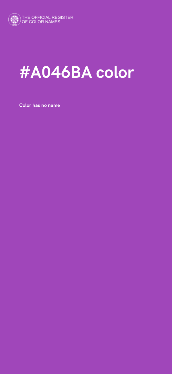 #A046BA color image