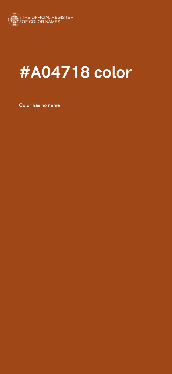 #A04718 color image