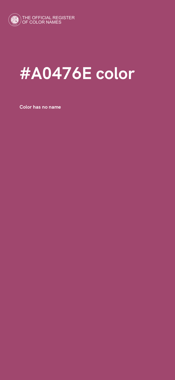 #A0476E color image