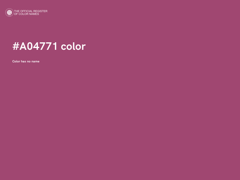 #A04771 color image