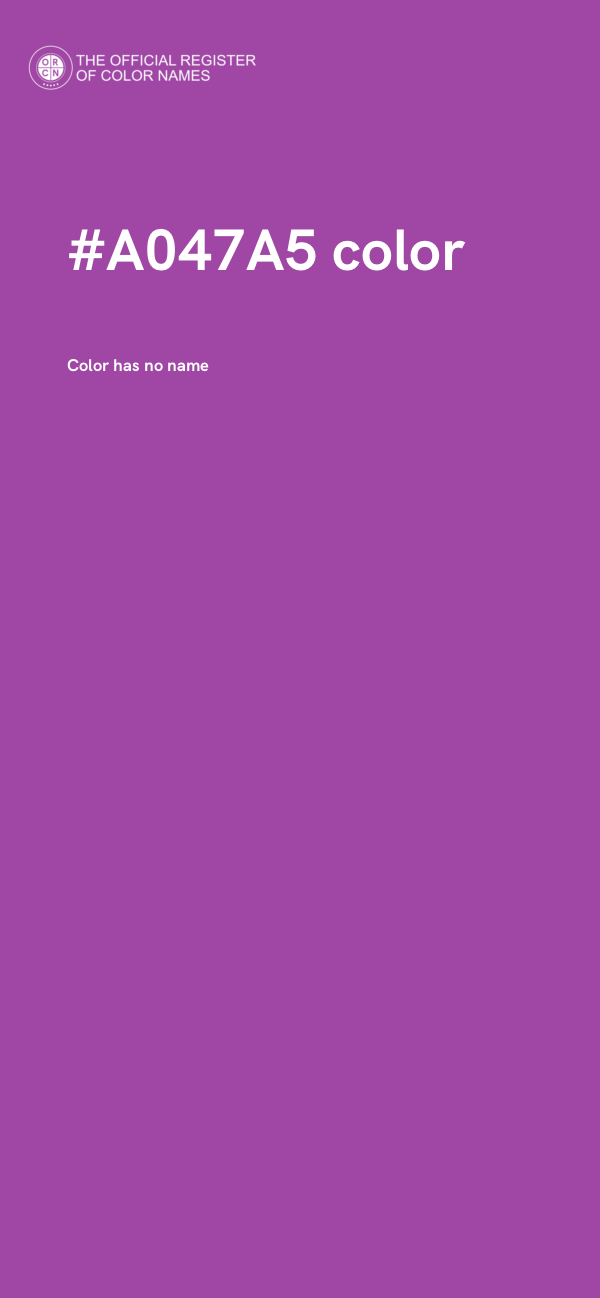 #A047A5 color image