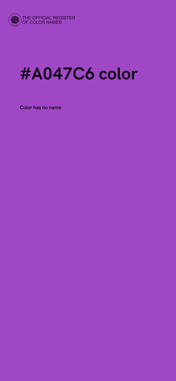#A047C6 color image