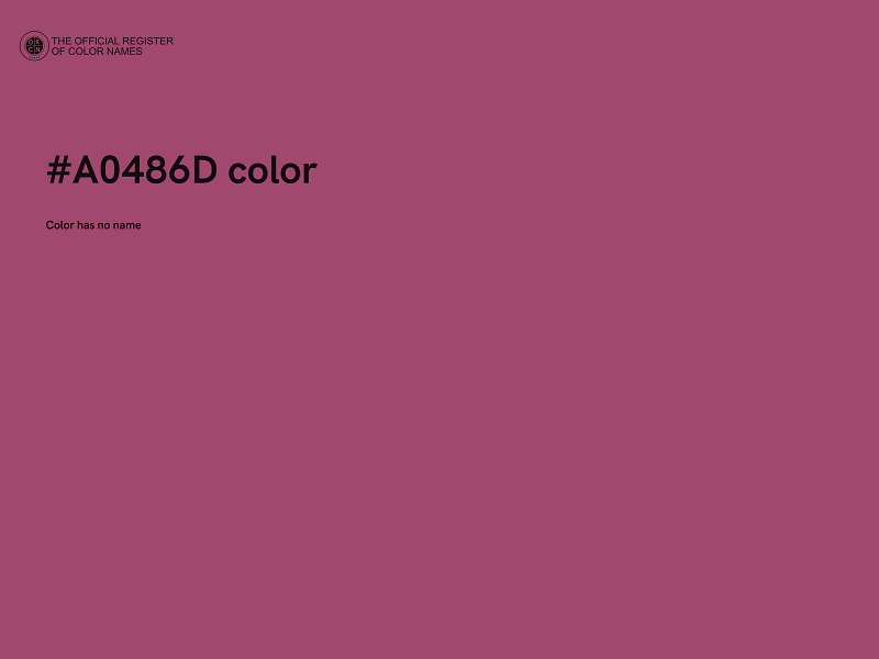 #A0486D color image