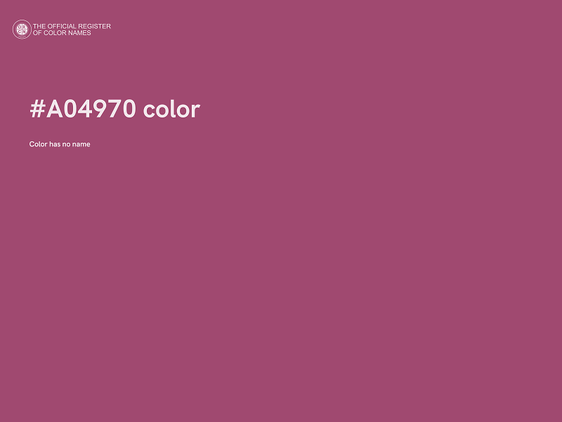 #A04970 color image