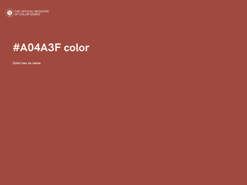 #A04A3F color image