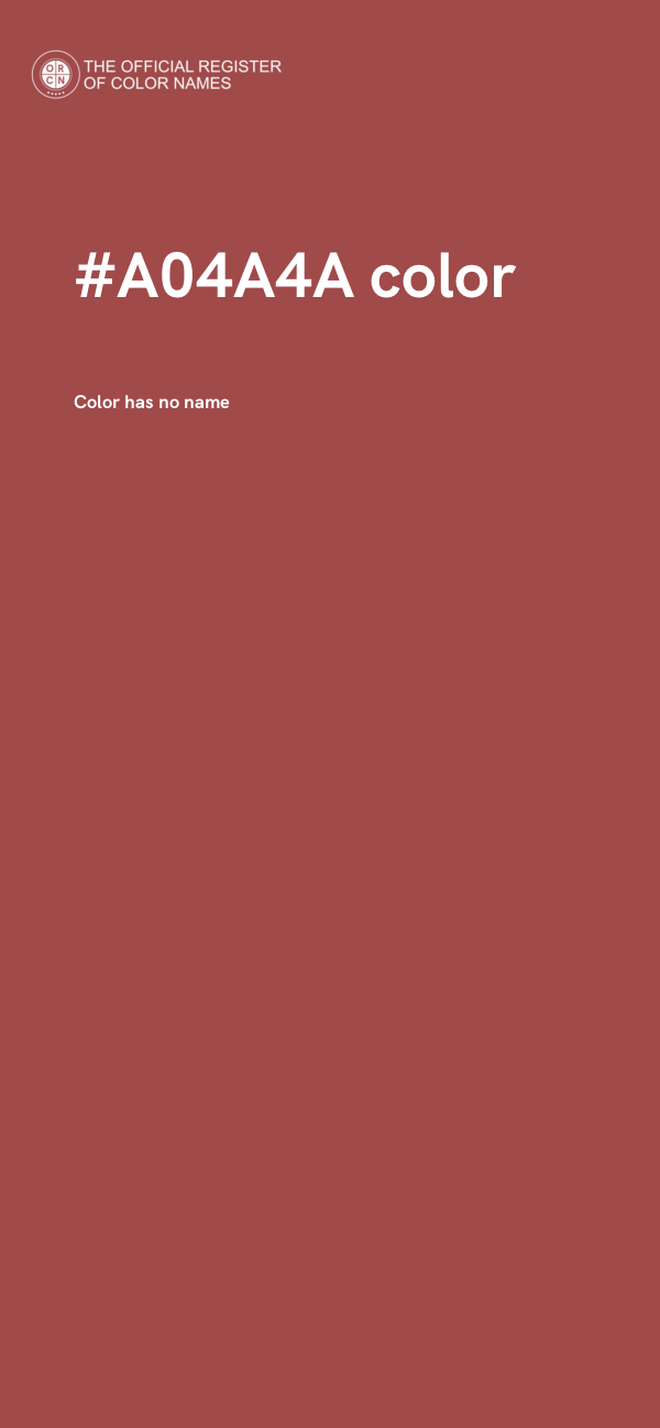 #A04A4A color image