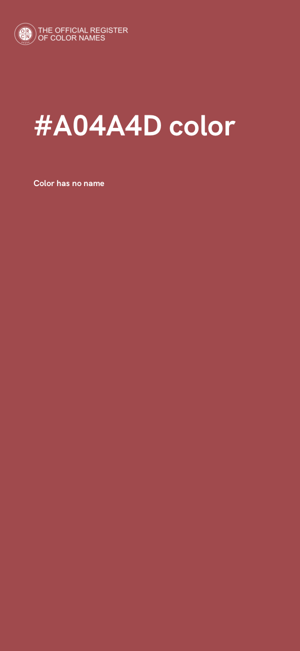 #A04A4D color image