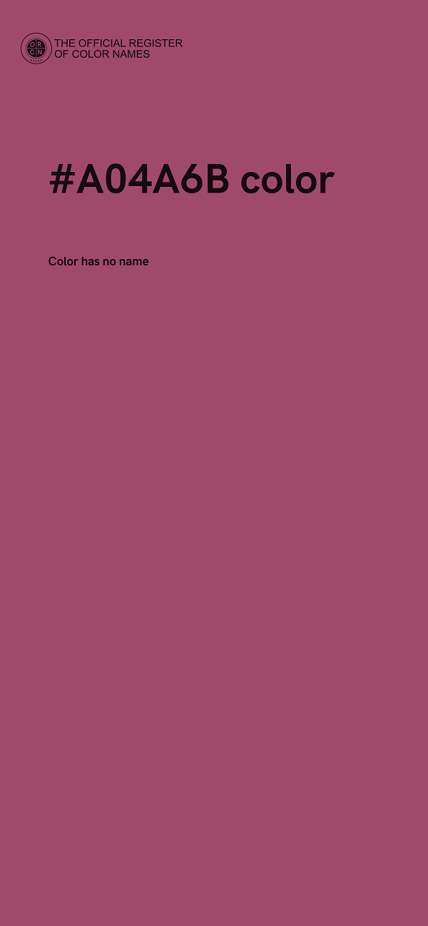 #A04A6B color image