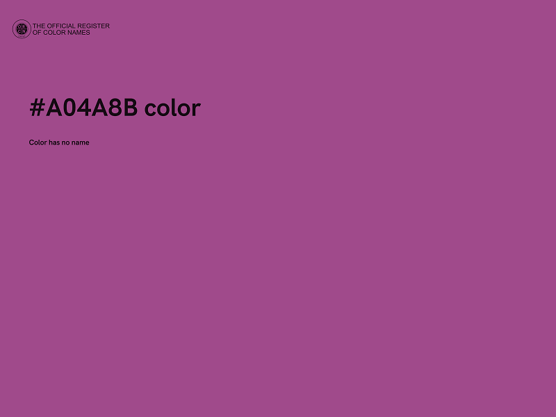 #A04A8B color image