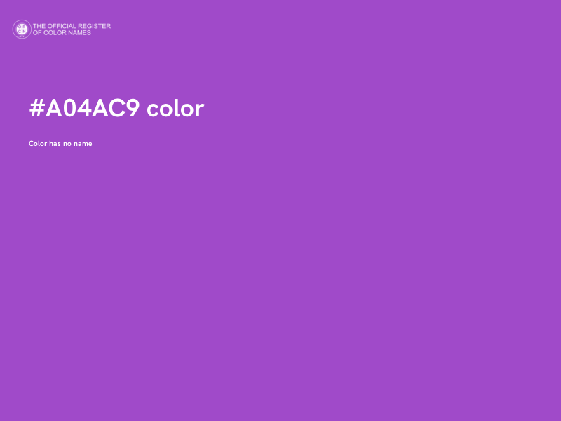 #A04AC9 color image