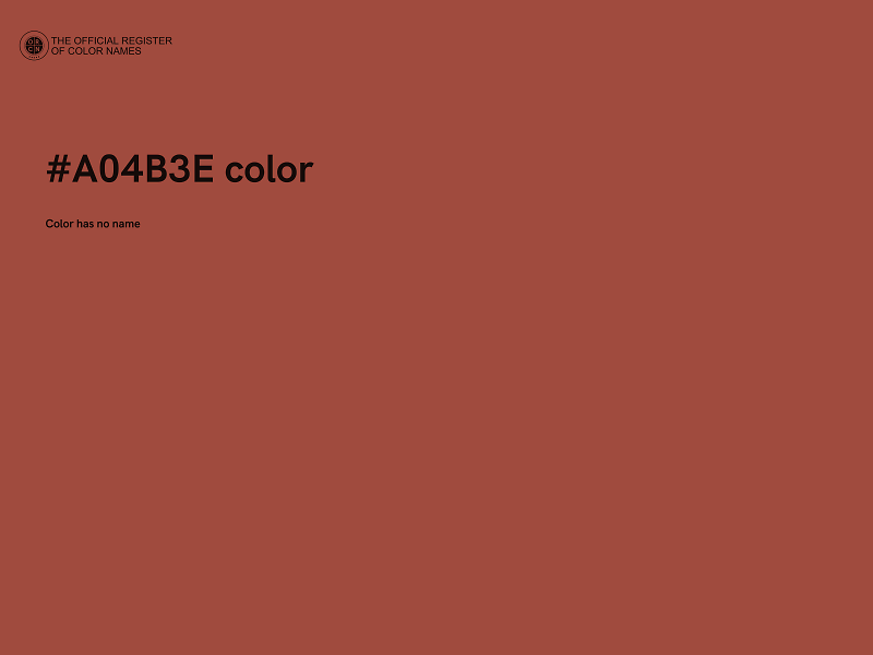 #A04B3E color image
