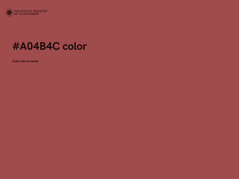 #A04B4C color image