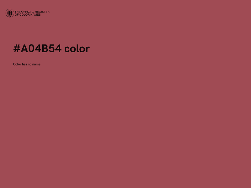 #A04B54 color image