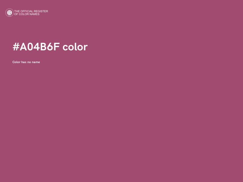 #A04B6F color image