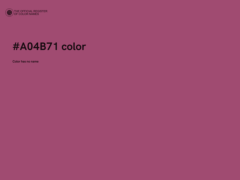 #A04B71 color image