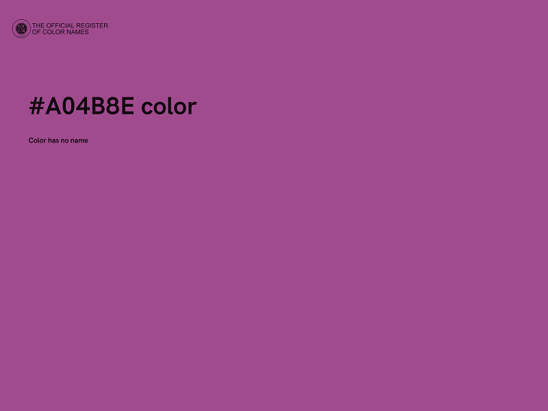 #A04B8E color image