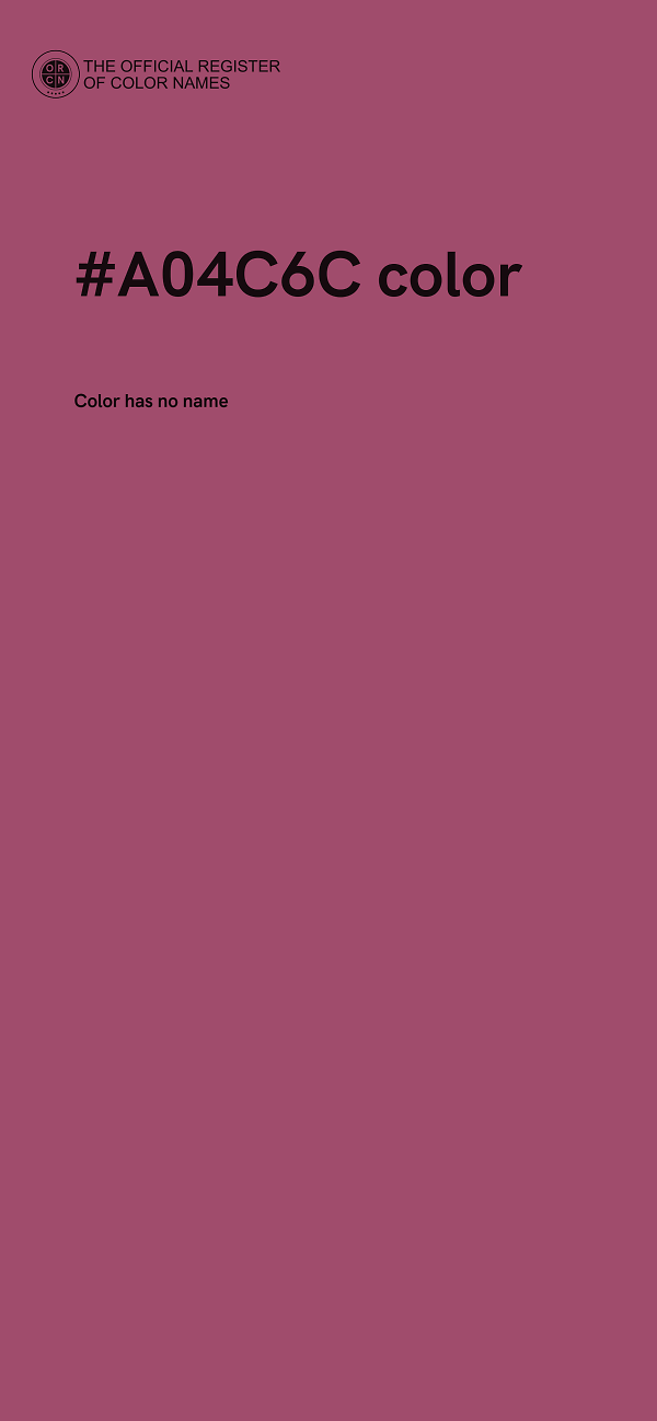 #A04C6C color image