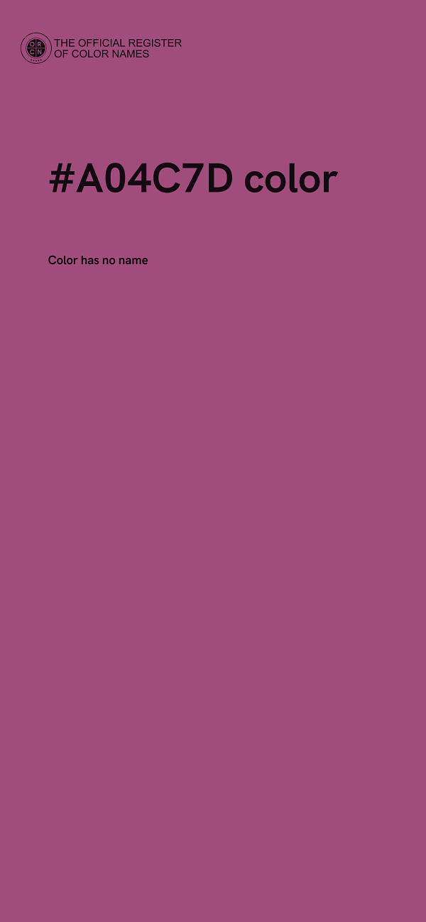 #A04C7D color image