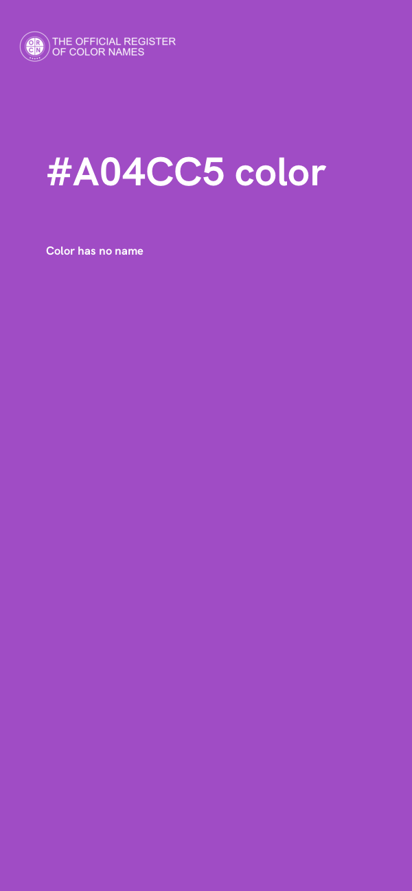 #A04CC5 color image
