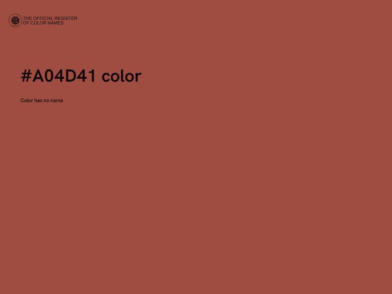 #A04D41 color image