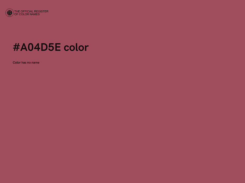 #A04D5E color image