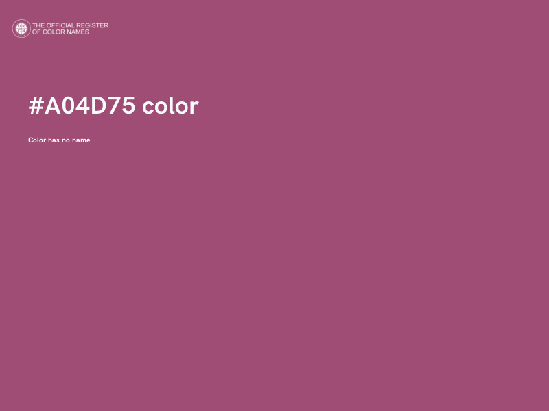 #A04D75 color image