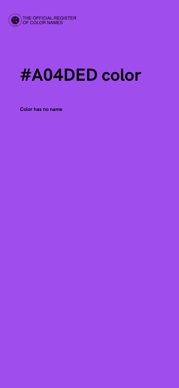 #A04DED color image