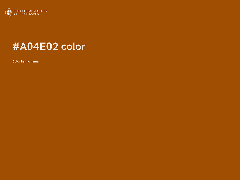#A04E02 color image
