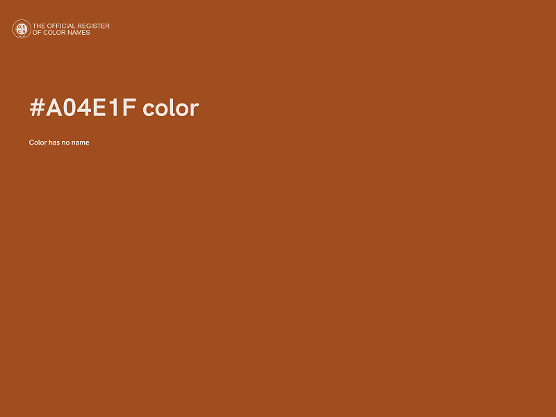 #A04E1F color image