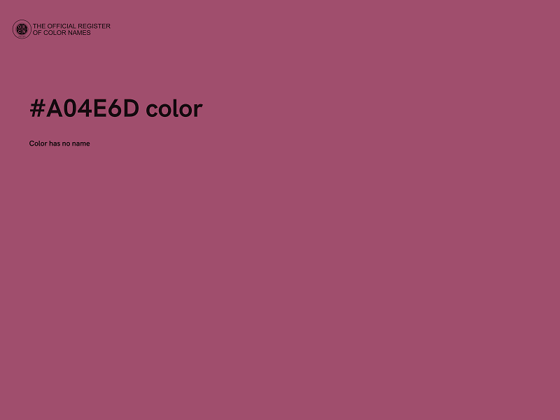 #A04E6D color image