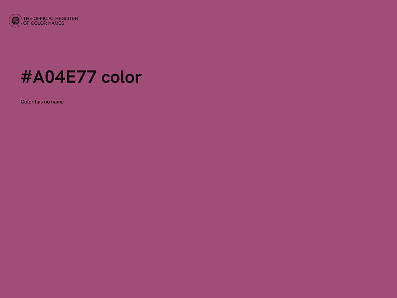 #A04E77 color image