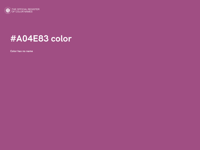 #A04E83 color image