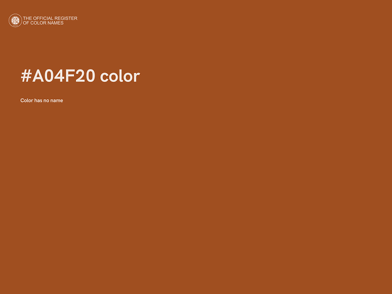 #A04F20 color image