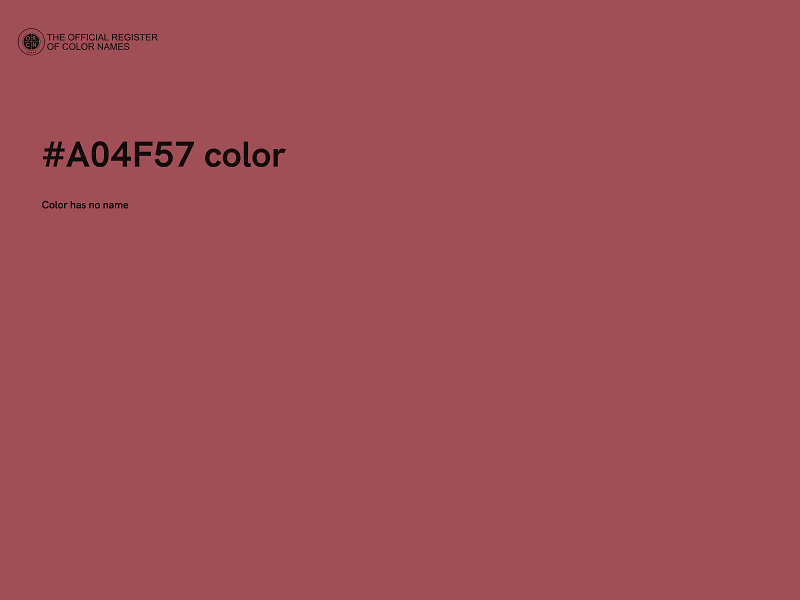 #A04F57 color image