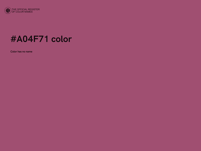 #A04F71 color image