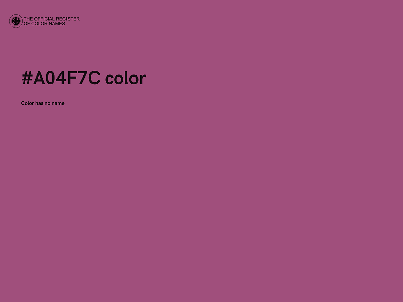 #A04F7C color image