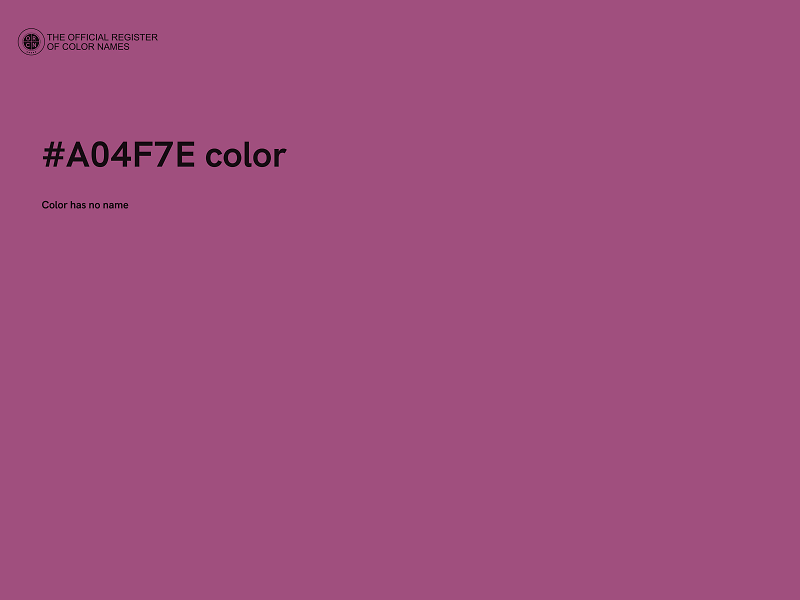 #A04F7E color image