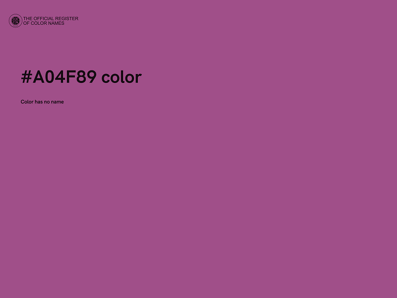 #A04F89 color image