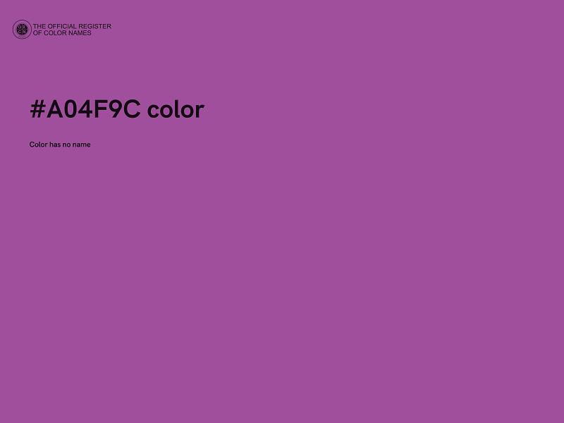 #A04F9C color image